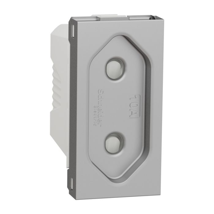 Розетка, алюмінієва, 10 А, 1 модуль, Unica New - Schneider Electric [NU303130]
