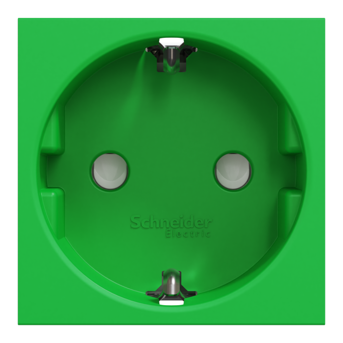 Розетка, зелена, 16 А, 2 модулі, Unica New - Schneider Electric [NU303706]
