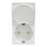 Розетка, біла, 16 А, 2 модулі, Unica New - Schneider Electric [NU303718TA]