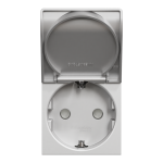 Розетка, алюмінієва, 16 А, 2 модулі, Unica New - Schneider Electric [NU303730TA]