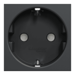 Розетка, чорна, 16 А, 2 модулі, Unica New - Schneider Electric [NU303754]