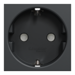 Розетка, чорна, 16 А, 2 модулі, Unica New - Schneider Electric [NU303754]