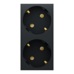 Розетка, чорна, 16 А, 4 модулі, Unica New - Schneider Electric [NU306754A]