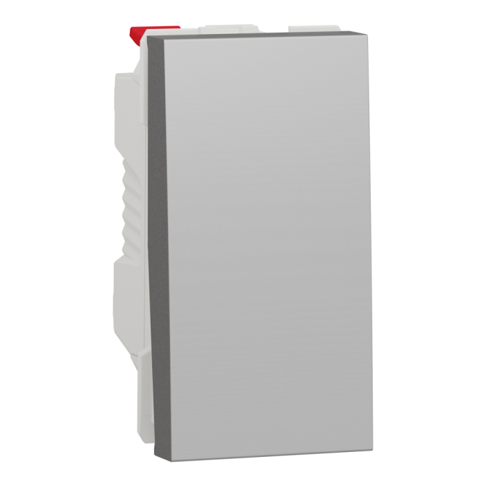 Вимикач, алюмінієвий, 1-клавішний, 10 А, 1 модуль, Unica New - Schneider Electric [NU310130]