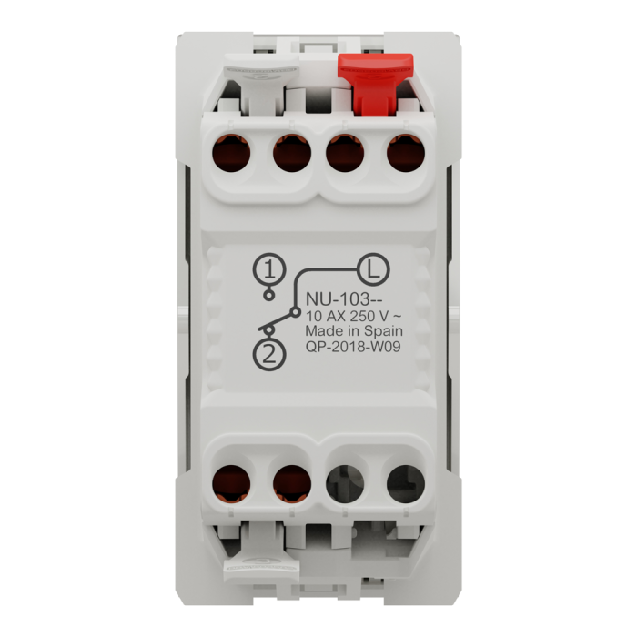 Вимикач, білий, 1-клавішний, 10 А, 1 модуль, Unica New - Schneider Electric [NU310318]