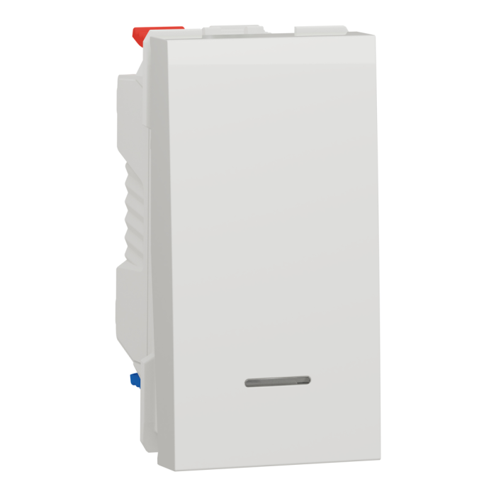 Вимикач, білий, 1-клавішний, 10 А, 1 модуль, Unica New - Schneider Electric [NU310318S]