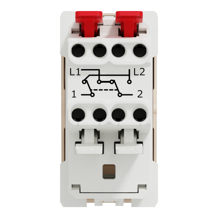 Перехресний перемикач, 1-клавішний, 10 А, 1 модуль, Unica New - Schneider Electric [NU310544]