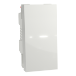 Кнопка 1-клавішна, біла, 10 А, 1 модуль, Unica New - Schneider Electric [NU310618]