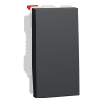 Кнопковий перемикач, чорний, 1-клавішний, 10 А, 1 модуль, Unica New - Schneider Electric [NU310654]