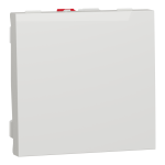Вимикач, білий, 1-клавішний, 10 А, 2 модулі, Unica New - Schneider Electric [NU320118]