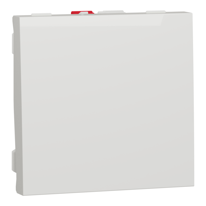 Вимикач, білий, 1-клавішний, 10 А, 2 модулі, Unica New - Schneider Electric [NU320118]