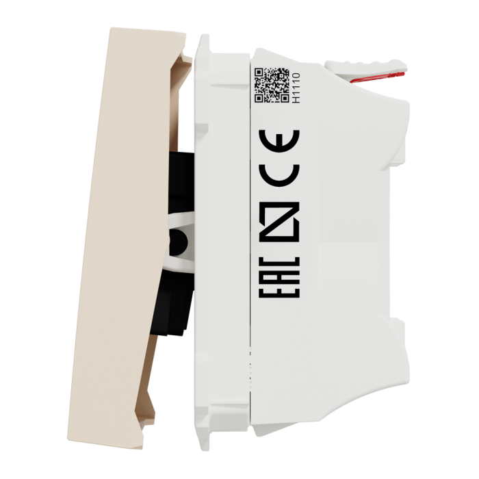 Вимикач, 1-клавішний, 10 А, 2 модулі, Unica New - Schneider Electric [NU320144]