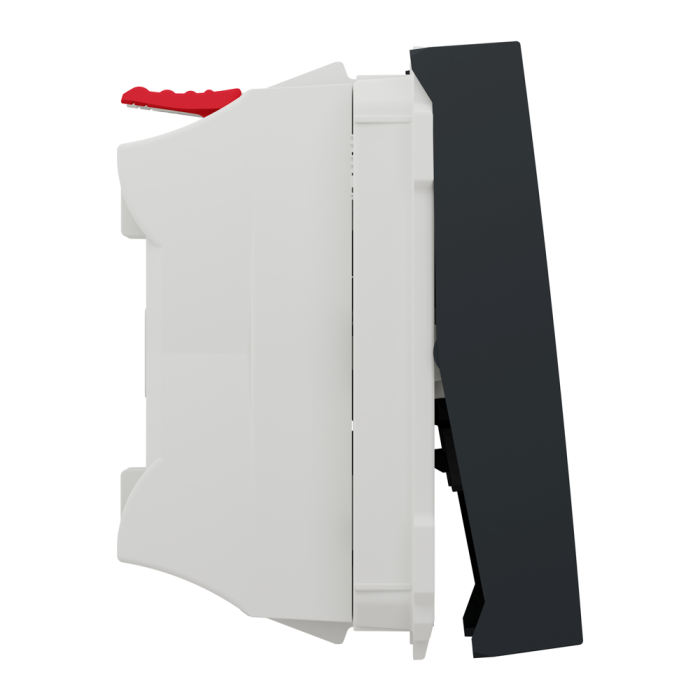 Вимикач, чорний, 1-клавішний, 10 А, 2 модулі, Unica New - Schneider Electric [NU320154]