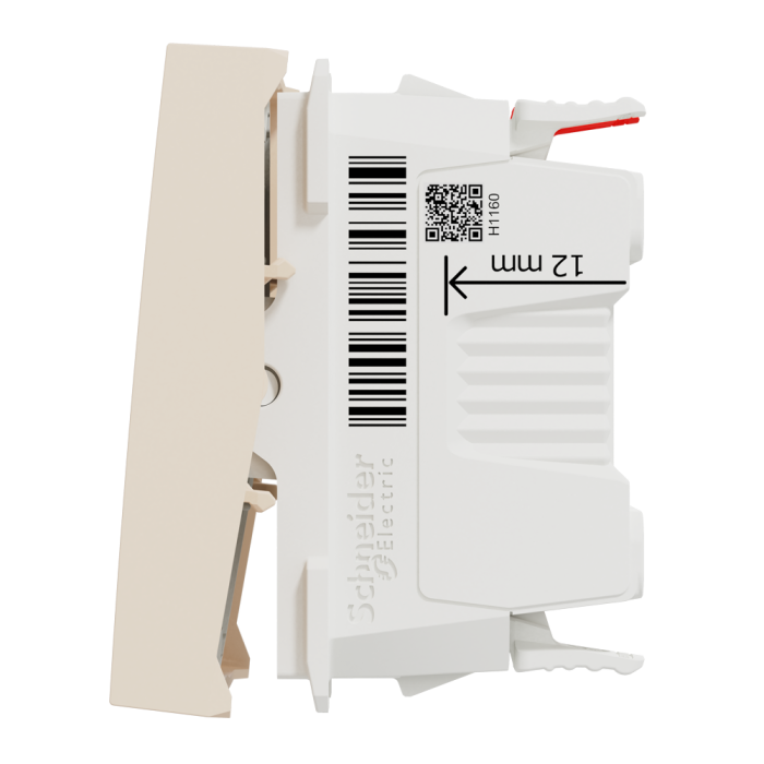 Вимикач, 1-клавішний, 10 А, 2 модулі, Unica New - Schneider Electric [NU320344]