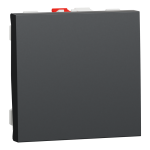 Вимикач, чорний, 1-клавішний, 10 А, 2 модулі, Unica New - Schneider Electric [NU320354]