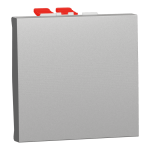 Вимикач, алюмінієвий, 1-клавішний, 10 А, 2 модулі, Unica New - Schneider Electric [NU320530]