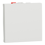 Кнопка 1-клавішна, біла, 10 А, 2 модулі, Unica New - Schneider Electric [NU320618]