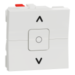 Управління затвором, білий, 3-клавішний, 6 А, 2 модулі, Unica New - Schneider Electric [NU320818]