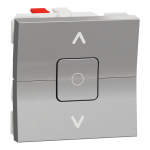 Управління затвором, алюмінієвий, 3-клавішний, 6 А, 2 модулі, Unica New - Schneider Electric [NU320830]