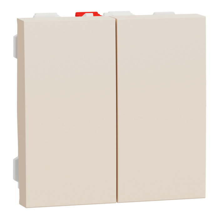 Вимикач, 2-клавішний, 10 А, 2 модулі, Unica New - Schneider Electric [NU321344]