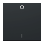 Вимикач, чорний, 1-клавішний, 16 А, 2 модулі, Unica New - Schneider Electric [NU326254]