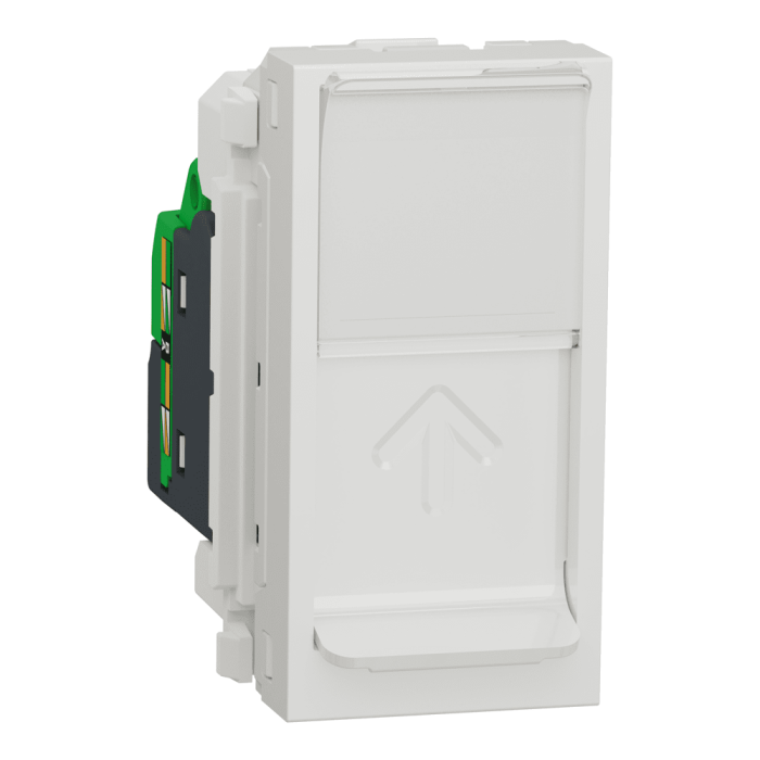 Мультимедійна розетка, біла, 1 модуль, (S-One), Unica New - Schneider Electric [NU341018]