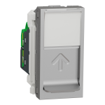 Мультимедійна розетка, алюмінієва, 1 модуль, (S-One), Unica New - Schneider Electric [NU341030]