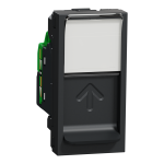 Мультимедійна розетка, чорна, 1 модуль, (S-One), Unica New - Schneider Electric [NU341054]