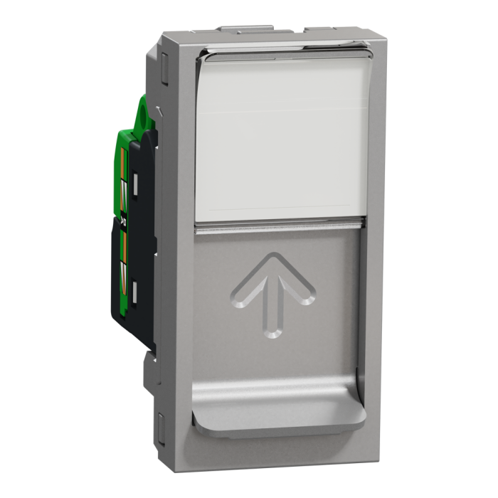 Мультимедійна розетка, алюмінієва, 1 модуль, (S-One), Unica New - Schneider Electric [NU341430]
