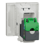 Мультимедійна розетка, біла, 2 модулі, (S-One), Unica New - Schneider Electric [NU341518]