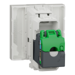 Мультимедійна розетка, біла, 2 модулі, (S-One), Unica New - Schneider Electric [NU341518]