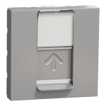 Мультимедійна розетка, алюмінієва, 2 модулі, (S-One), Unica New - Schneider Electric [NU341530]