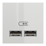 USB розетка, біла, 2 модулі, Unica New - Schneider Electric [NU341818]