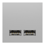 USB розетка, алюмінієва, 2 модулі, Unica New - Schneider Electric [NU341830]