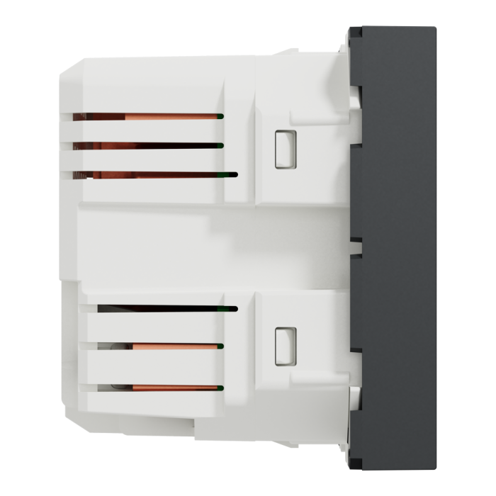 USB розетка, чорна, 2 модулі, Unica New - Schneider Electric [NU341854]