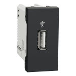Роз'єм USB, чорний, 1 модуль, Unica New - Schneider Electric [NU342954]