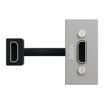 Мультимедійна розетка, алюмінієва, 1 модуль, (HDMI), Unica New - Schneider Electric [NU343030]