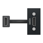 Мультимедійна розетка, чорна, 1 модуль, (HDMI), Unica New - Schneider Electric [NU343054]