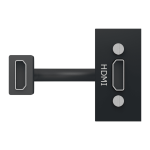 Мультимедійна розетка, чорна, 1 модуль, (HDMI), Unica New - Schneider Electric [NU343054]
