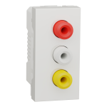 Мультимедійна розетка, біла, 1 модуль, (RCA), Unica New - Schneider Electric [NU343118]