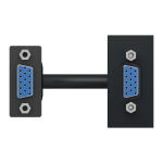 Мультимедійна розетка, чорна, 1 модуль, (VGA), Unica New - Schneider Electric [NU343254]