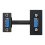 Мультимедійна розетка, чорна, 1 модуль, (VGA), Unica New - Schneider Electric [NU343254]