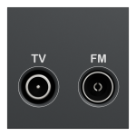 Роз'єм TV / fm, чорний, 2 модулі, Unica New - Schneider Electric [NU345154]