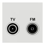 Роз'єм TV / fm, білий, 2 модулі, Unica New - Schneider Electric [NU345218]