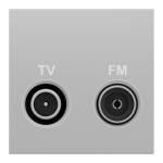 Роз'єм TV / fm, алюмінієвий, 2 модулі, Unica New - Schneider Electric [NU345230]