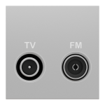 Роз'єм TV / fm, алюмінієвий, 2 модулі, Unica New - Schneider Electric [NU345230]
