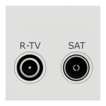 Гніздо r-TV / SAT, білий, 2 модулі, Unica New - Schneider Electric [NU345418]