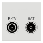 Гніздо r-TV / SAT, білий, 2 модулі, Unica New - Schneider Electric [NU345418]