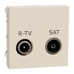 Гніздо r-TV / SAT, 2 модулі, Unica New - Schneider Electric [NU345444]