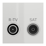Гніздо r-TV / SAT, білий, 2 модулі, Unica New - Schneider Electric [NU345618]
